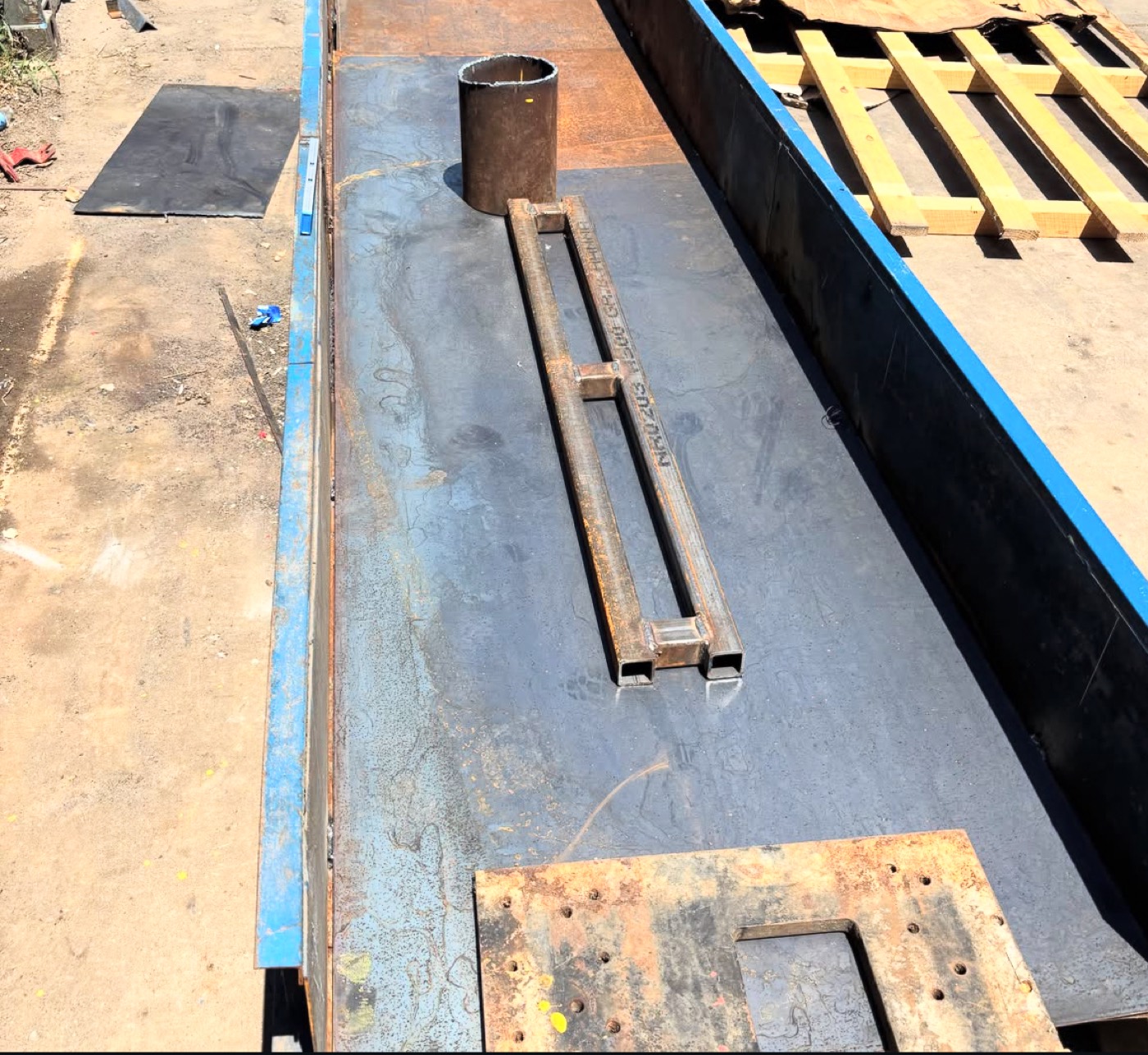 Heavy steel fabrication table work